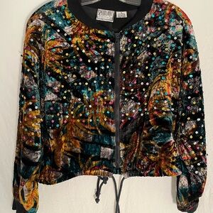 Speed Limit 98 Bomber Jacket in Burnt Orange Velvet